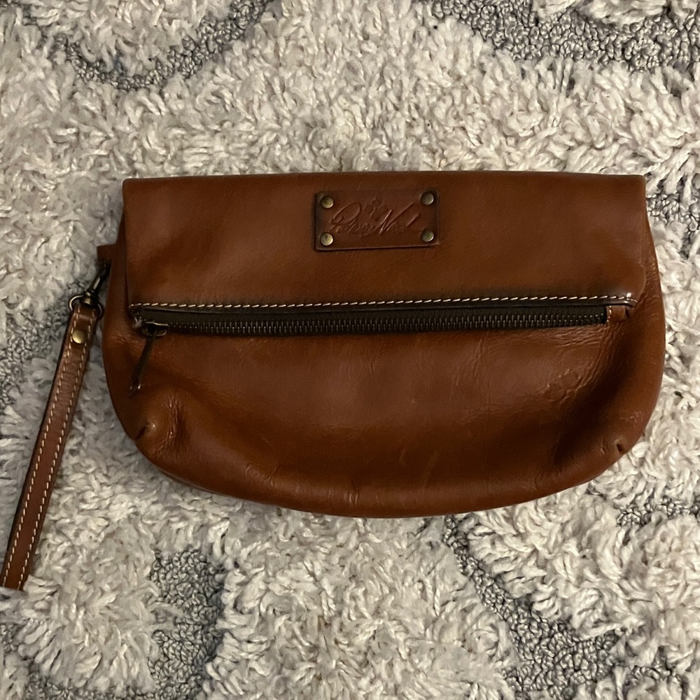 Patricia Nash Tan Leather Wristlet